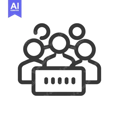 Popular premium asset: Teamwork Icon: Group of People with Shared Goals