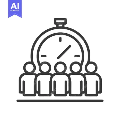 Aset premium populer: Teamwork Time: Group of People with Stopwatch Icon, Deadline Concept