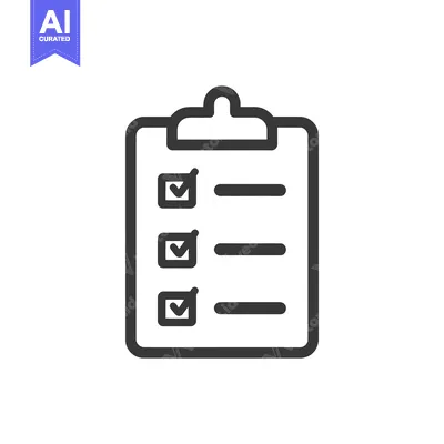 Popular premium asset: Completed Checklist on Clipboard Icon, Task Management, Dark Gray on W
