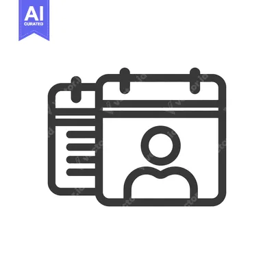 Aset desain premium: Appointment Scheduling Icon: Calendar with Person Symbol in Dark Gray