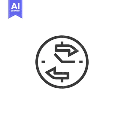 Aset premium populer: Circular Arrows Exchange Icon, Minimalist Design, Isolated on White Ba