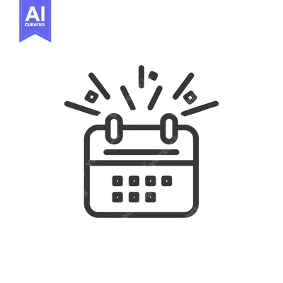 Popular premium asset: Celebratory Calendar Icon: Bold Line Art for Important Dates and Event