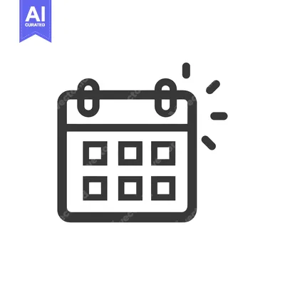 Premium design asset: Minimalist Calendar Icon with Highlight, Dark Gray on White Background