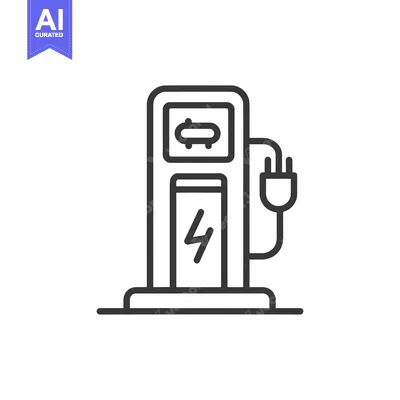 Aset premium populer: Electric Vehicle Charging Station Icon, Sustainable Energy, Modern Des