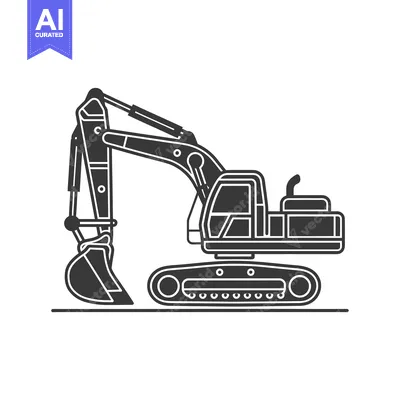 Aset premium populer: Excavator with a Bucket  for Construction and Earthmoving