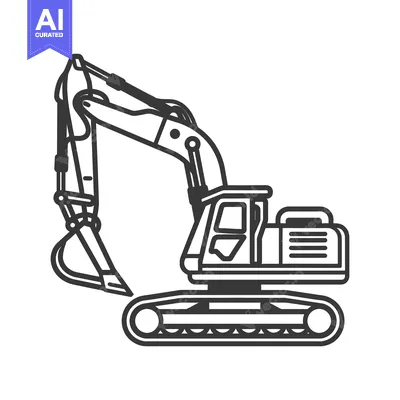 Aset premium populer: Excavator with Extended Arm and Bucket