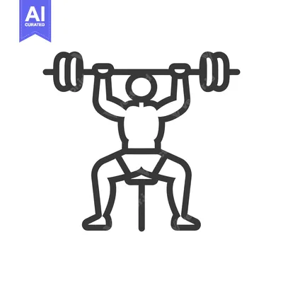 Aset premium populer: A person is lifting heavy weight in a squatting position