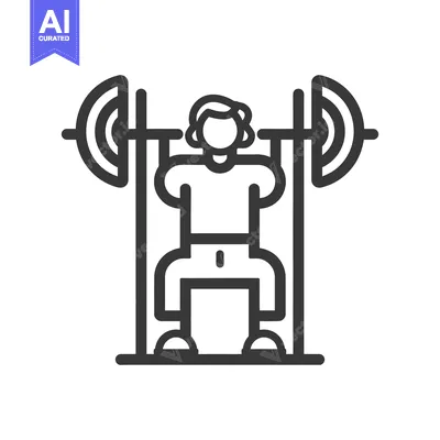 Popular premium asset: A person doing barbell squats in a weight training gym