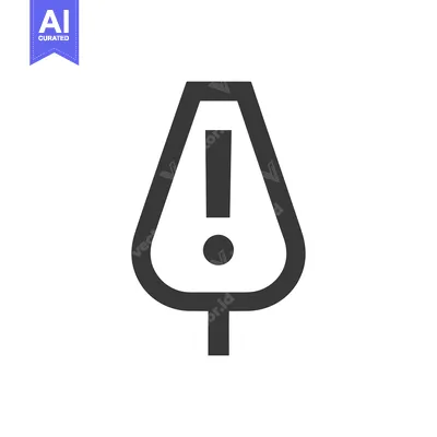 Aset premium populer: Bold Exclamation Point Icon in a Rounded Triangle Shape on White