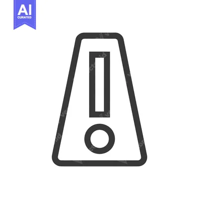 Aset premium populer: Bold Exclamation Mark Icon: Clear Warning Symbol on White Background