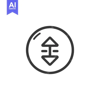 Aset premium populer: Up and Down Arrow Icon in Circle, Minimalist Design, Vector Illustrati