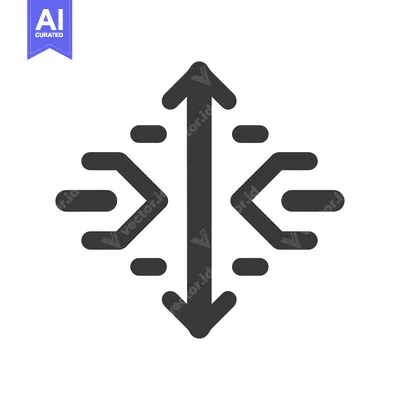 Popular premium asset: Diverging and Converging Arrows Icon, Symmetric Directional Symbol, Gr