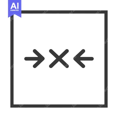 Aset desain premium: Converging Arrows in Square Frame: Conflict, Opposition, or Compressio