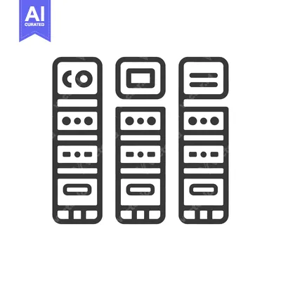 Popular premium asset: Minimalist Server Rack Icon: Data Storage and Network Infrastructure S