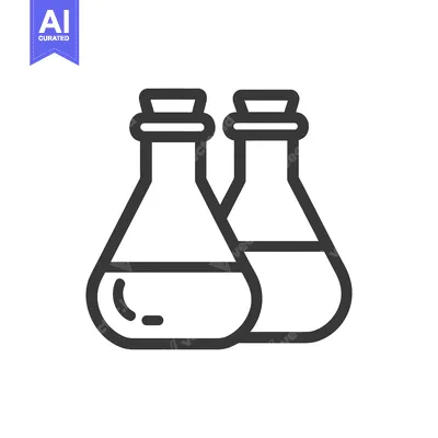 Popular premium asset: Two Flasks Icon: Minimalist Chemistry Symbol in Dark Gray Outline
