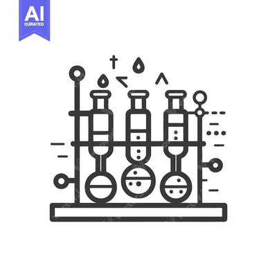 Aset premium populer: Three beakers within a rack depicting scientific experimentation