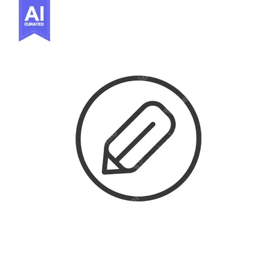 Popular premium asset: Minimalist Pencil Icon in Circle, Bold Outline, Clean Design