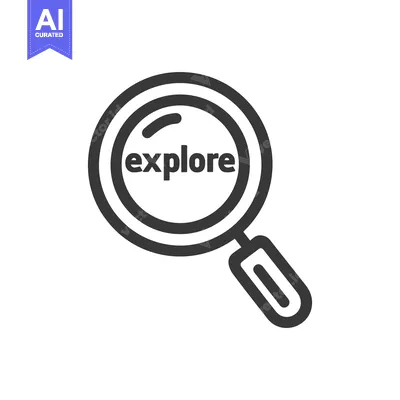 Aset premium populer: Explore Magnified: A Minimalist Icon of Discovery and Investigation