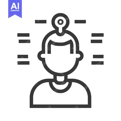 Aset premium populer: An illustration of a human head with question mark above it