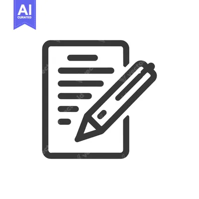 Popular premium asset: Minimalist Icon: Document with Pencil, Writing and Editing Concept