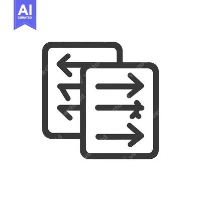 Aset premium populer: Data Transfer Icon: Two Documents with Opposing Arrows, Simple Design
