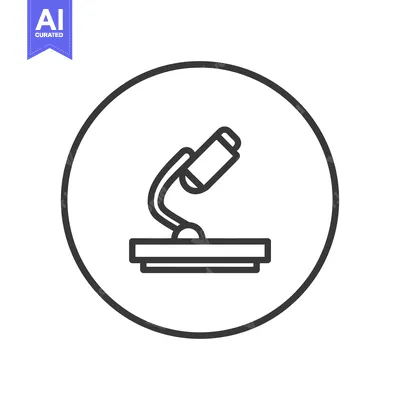 Popular premium asset: Minimalist Microscope Icon in Circle, Science Symbol