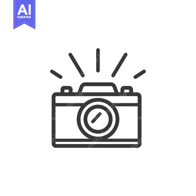 Aset premium populer: Modern Camera Icon with Flash, Photography Symbol, Minimalist Design