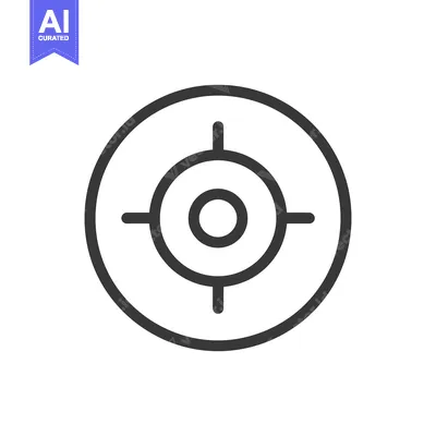 Aset desain premium: Minimalist Target Icon: Precision, Focus, and Goal-Oriented Design