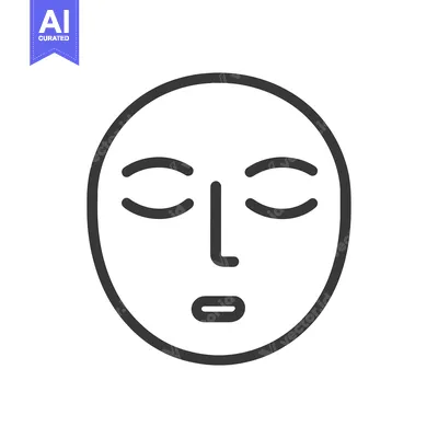 A stylized simple illustration depicting a human face symbol