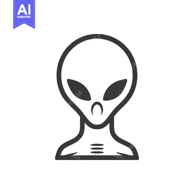 Popular premium asset: A simplified illustration depicting a gray alien with large eyes
