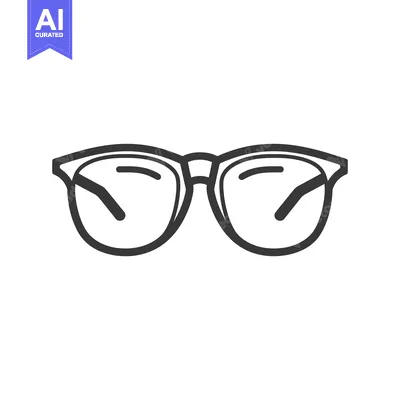 Popular premium asset: Bold Black-Framed Glasses: Minimalist Icon on White Background