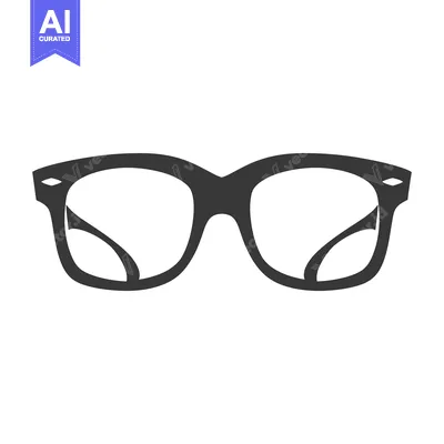 Aset premium populer: Stylish black rimmed eyeglasses isolated on a white background design
