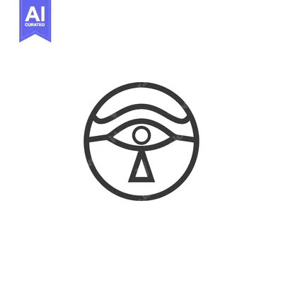Eye of Horus Symbol in a Circle