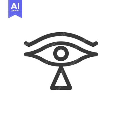 Premium design asset: Eye of Horus with a Triangle Below