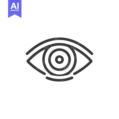 Aset premium populer: Minimalist Eye Icon: Concentric Circles, Vision Symbol, Simple Design