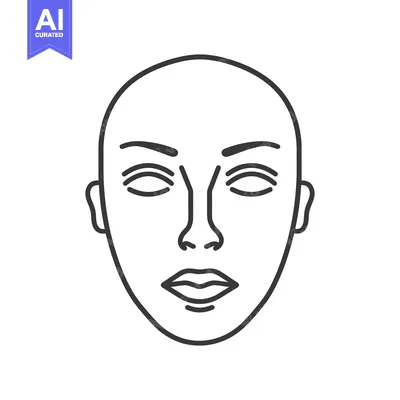 Popular premium asset: A minimalistic illustration depicting a human face with closed eyes
