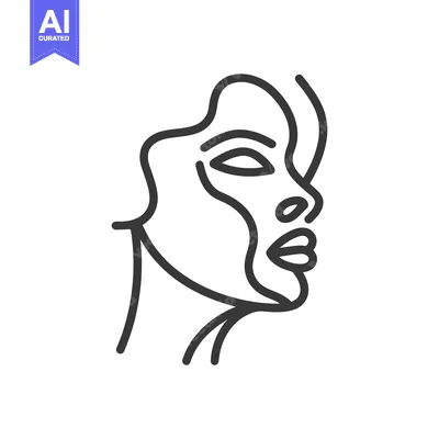 Aset premium populer: Minimalist Line Art: Woman's Profile in Elegant, Continuous Stroke Des