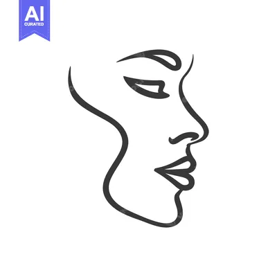 Popular premium asset: Minimalist Woman's Profile: Elegant Line Art Portrait on White