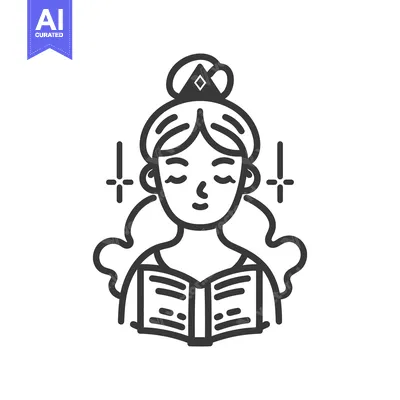 Aset premium populer: A Princess Reads A Book While Wearing A Small Crown