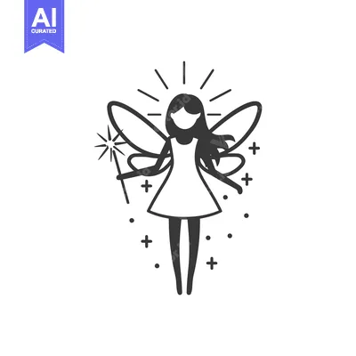 Aset premium populer: Fairy with Wings Holding a Magic Wand