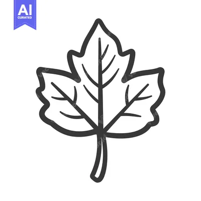 Popular premium asset: A stylized grayscale image of a simple maple leaf