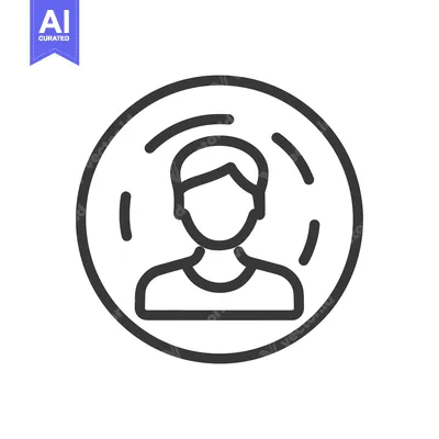 Aset premium populer: Minimalist User Icon: Simple Person Profile in Circular Frame, Outline
