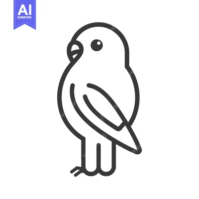 Popular premium asset: A simple illustration depicting a small bird in a minimalist style