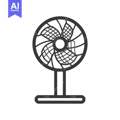 Simple illustration of a stand fan used for air circulation