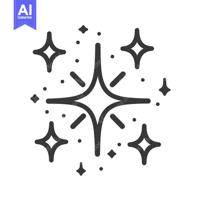 Simple vector illustration representing radiant stars and sparkling el
