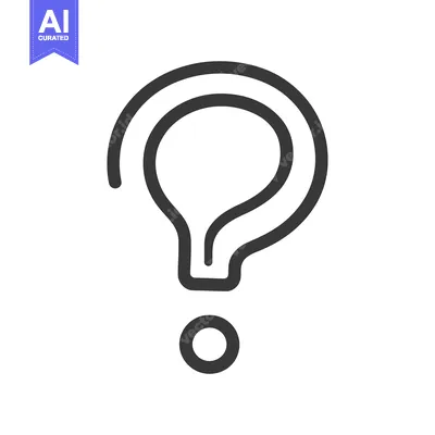 Premium design asset: A simple illustration of a question mark symbol on white background