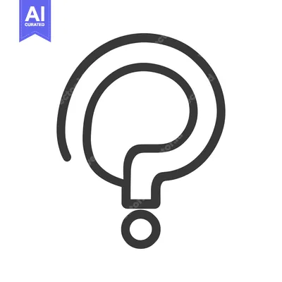 Aset premium populer: A Simple Outline Illustration Of A Question Mark Symbol