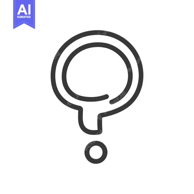 Popular premium asset: A simple black and white line drawing of a thought bubble