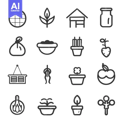 Popular premium asset: Collection of various farming and food related symbols shown in outlin