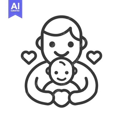 Aset premium populer: An illustration depicts a parent holding a baby lovingly